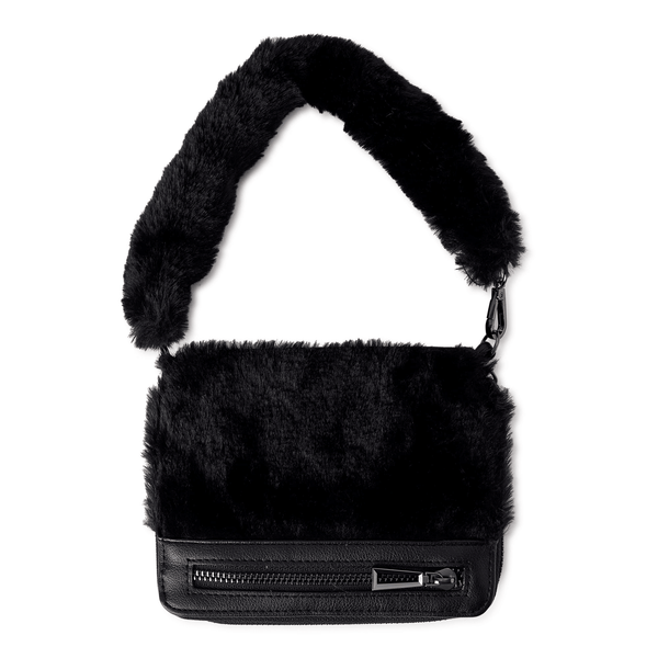 No Boundaries Women's Anika Fur Wallet Black EasyOptionXY LLC