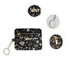 XOXO Women's Mini Black Graffeti Print Saffiano Leather Key Card ID Coin Case Wallet EasyOptionXY LLC