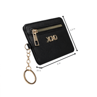 XOXO Women's Mini Black Saffiano Leather Key Card ID Coin Case Wallet EasyOptionXY LLC