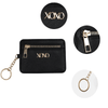 XOXO Women's Mini Black Saffiano Leather Key Card ID Coin Case Wallet EasyOptionXY LLC