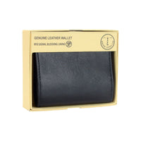 Montauk Leather Club Montauk Leather Club Men's RFID Signal Blocking Genuine Leather L-Fold Wallet with Gift Box EasyOptionXY LLC