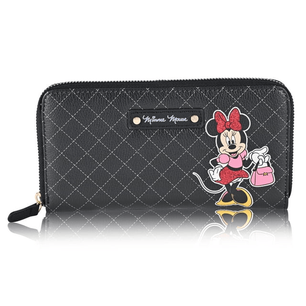 Disney Women's Minnie Mouse Zip Around Wallet, Black EasyOptionXY LLC