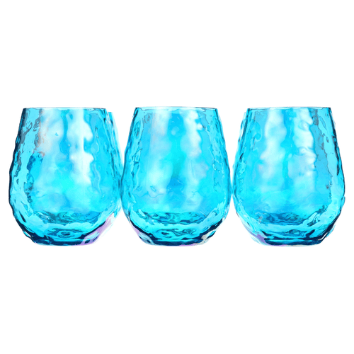 Better Homes & Gardens Luster Hammered 19-Ounce Rainbow Stemless Wine Glass, 6 Pack EasyOptionXY LLC
