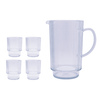 Better Homes & Gardens Sage 2.2-Quart Plastic Ribbed Pitcher Set with Tumblers, 5-Piece EasyOptionXY LLC