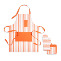 Better Homes & Garden Farma Apron, Oven Mitt and Potholder Set, Pumpkin, 3 Piece EasyOptionXY LLC