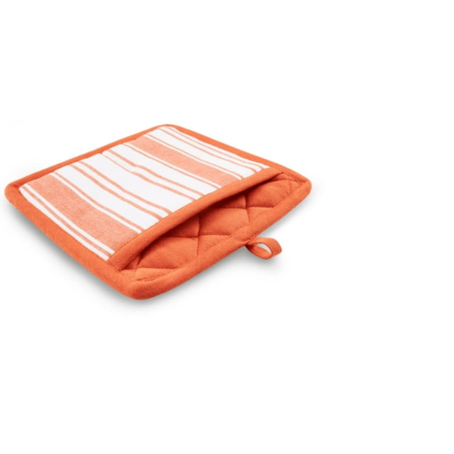 Better Homes & Garden Farma Apron, Oven Mitt and Potholder Set, Pumpkin, 3 Piece EasyOptionXY LLC