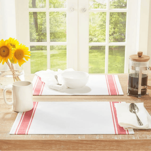 Better Homes & Gardens Farma Bistro Placemat, Red, 4 Piece, Available in Multiple Colors EasyOptionXY LLC