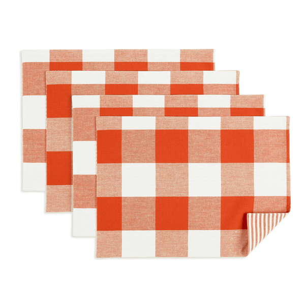 Better Homes & Gardens Farma Placemat, Pumpkin, 4 Piece, Available in Multiple Colors EasyOptionXY LLC