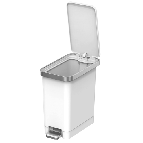 Better Homes & Gardens 2.5 Gallon Trash Can, Premium Plastic Step Bathroom Trash Can, White EasyOptionXY LLC