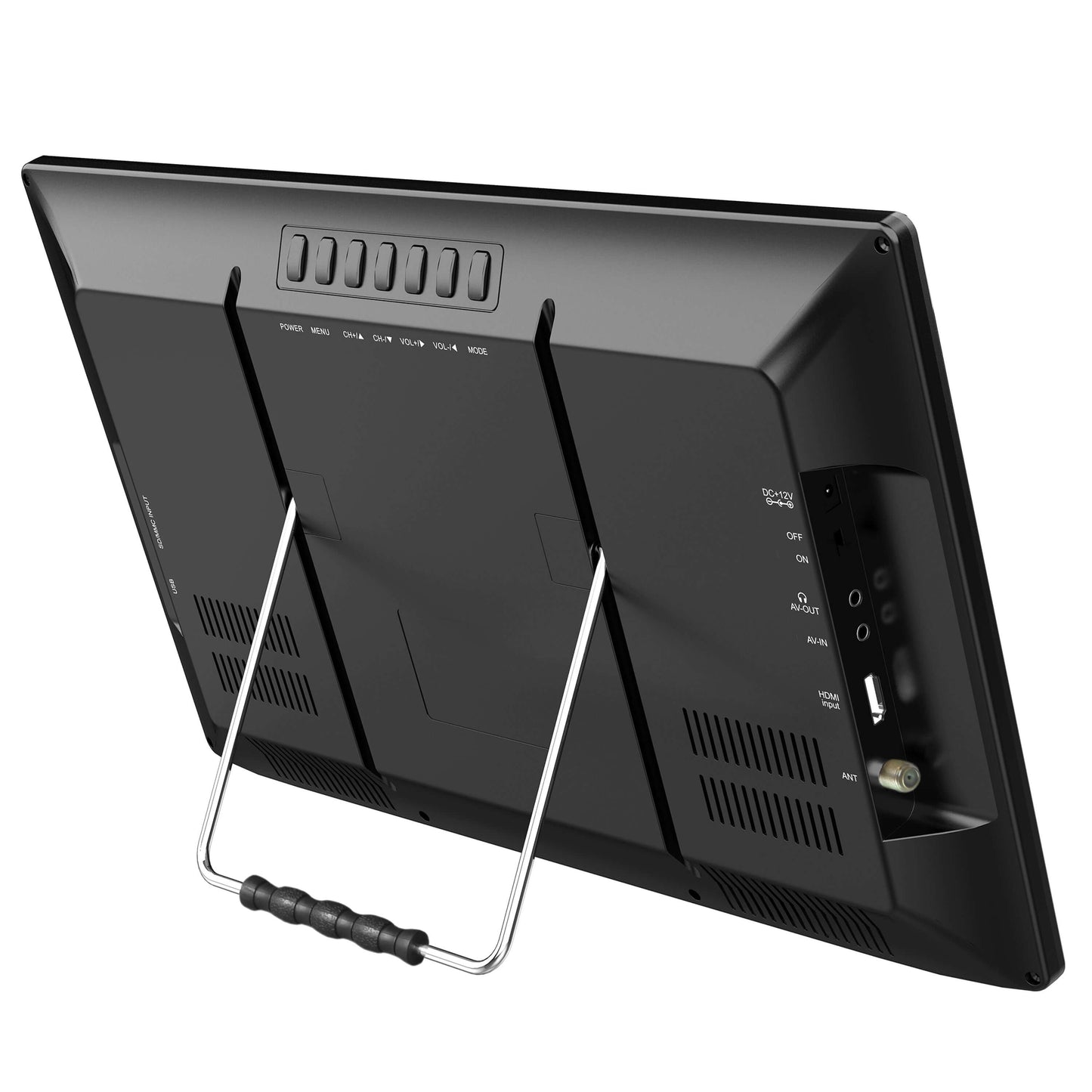 Portable 16" 12 Volt Digital LED TV with USB, SD, and HDMI Input: Built-in Rechargeable Lithium Ion Battery and FM Radio