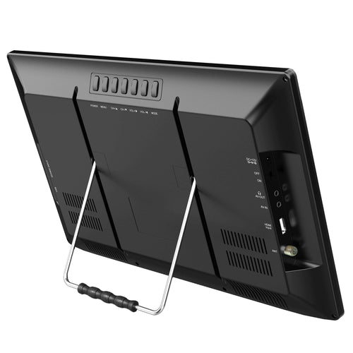 Portable 16" 12 Volt Digital LED TV with USB, SD, and HDMI Input: Built-in Rechargeable Lithium Ion Battery and FM Radio Jupiter Gear