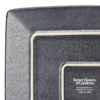 Better Homes & Gardens Dark Gray Square-Shaped Dinner Plate EasyOptionXY LLC