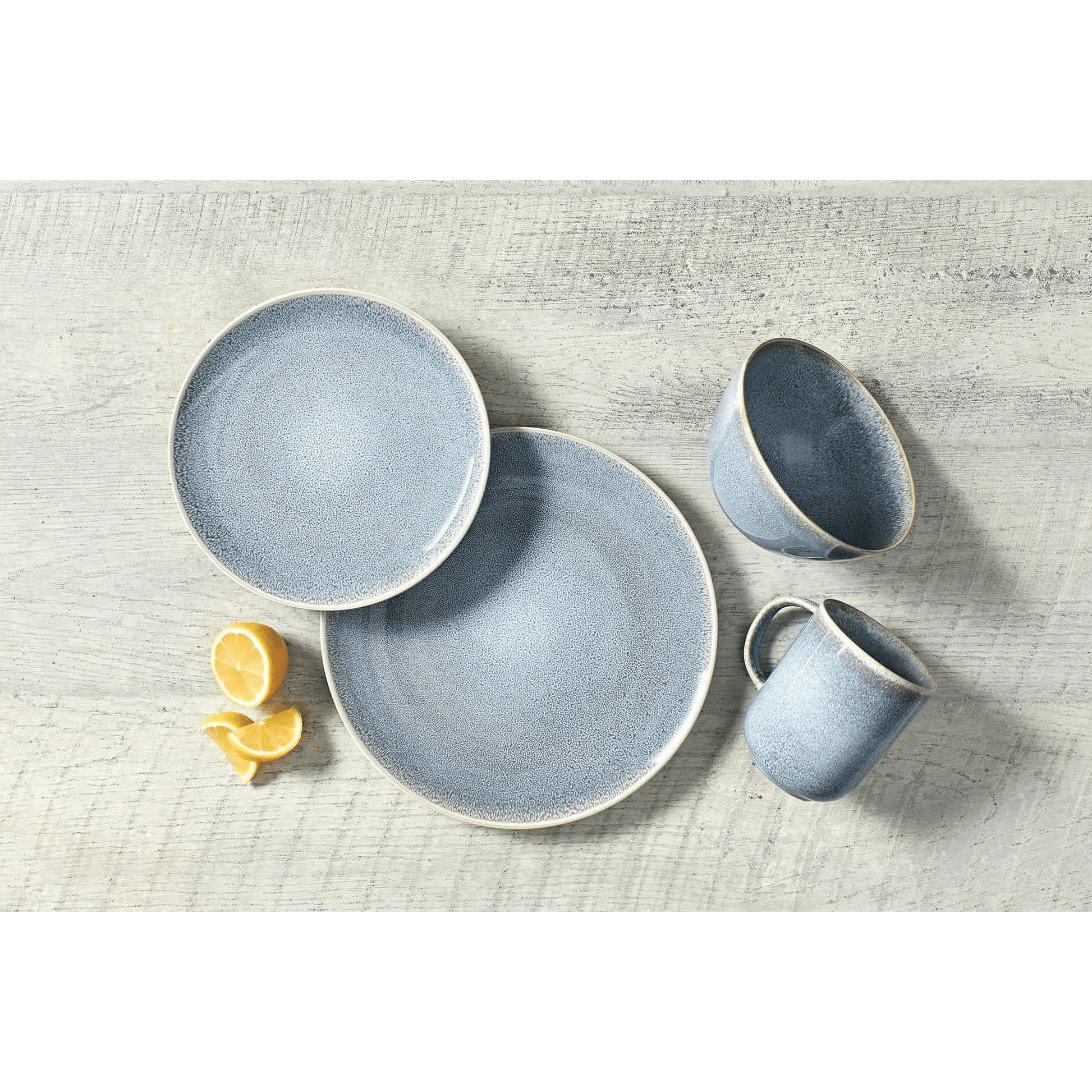 Better Homes & Gardens Blue Reactive Linette Round Stoneware Salad Plate Round 8.5'D EasyOptionXY LLC