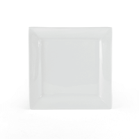 Better Homes & Gardens Square Porcelain Dinner Plates, White, Set of 6 EasyOptionXY LLC