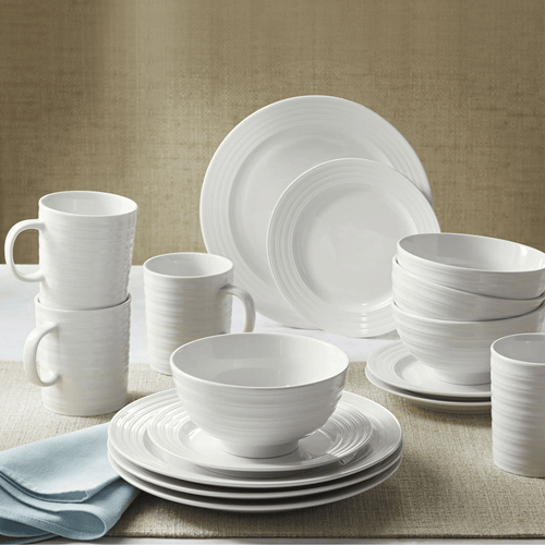 Better Homes & Gardens Textured Edge Salad Plates, White, Set of 4 EasyOptionXY LLC