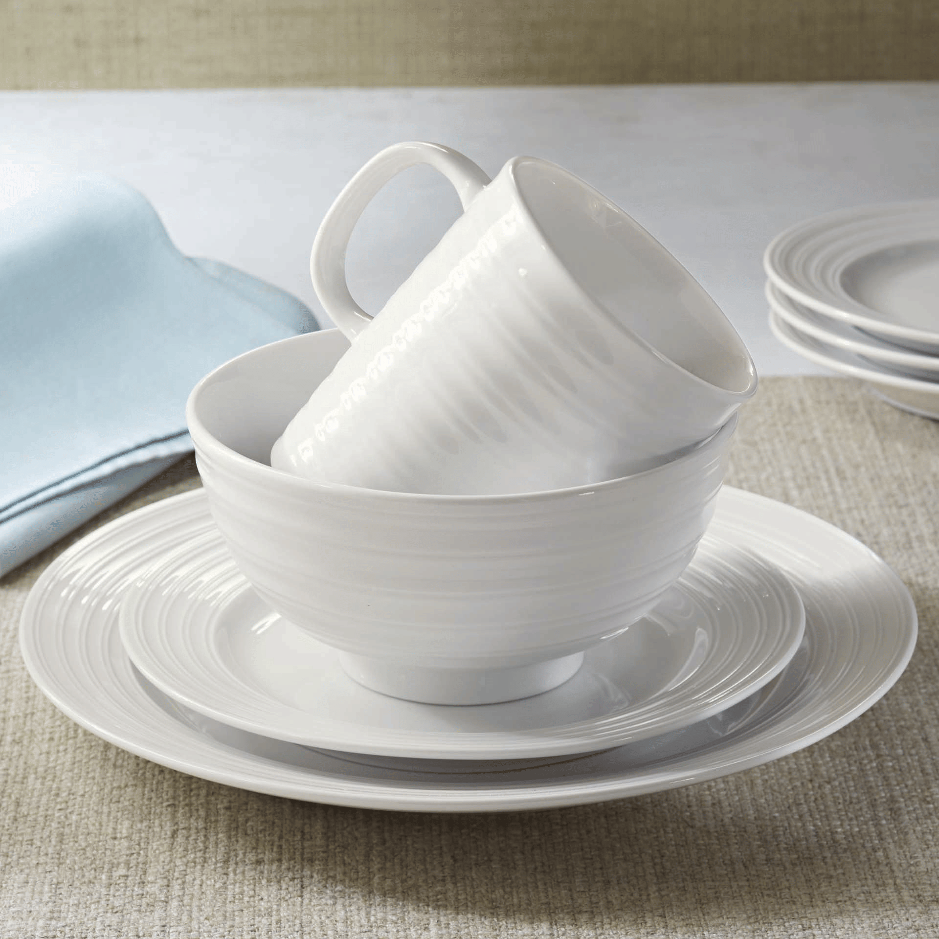 Better Homes & Gardens Textured Edge Salad Plates, White, Set of 4 EasyOptionXY LLC