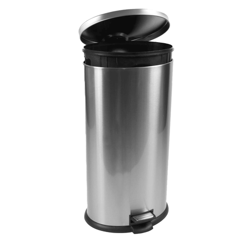 Better Homes & Gardens 7.9 Gallon Trash Can, Oval Kitchen Step Trash Can, Stainless Steel EasyOptionXY LLC