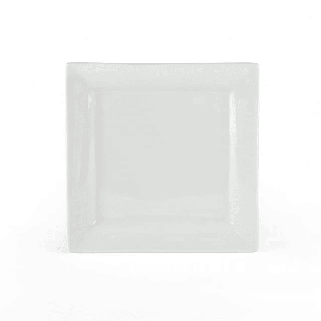 Better Homes & Gardens Square Porcelain Salad Plates, White, Set of 6 EasyOptionXY LLC