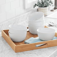 Better Homes & Gardens Round Ribbed Bowls, White Porcelain, Set of 6 EasyOptionXY LLC