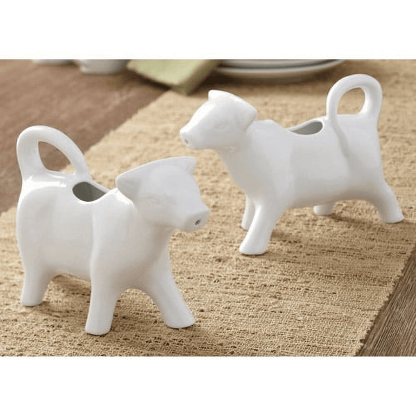 Better Homes & Gardens Cow Creamers, White Porcelain, Set of 2 EasyOptionXY LLC