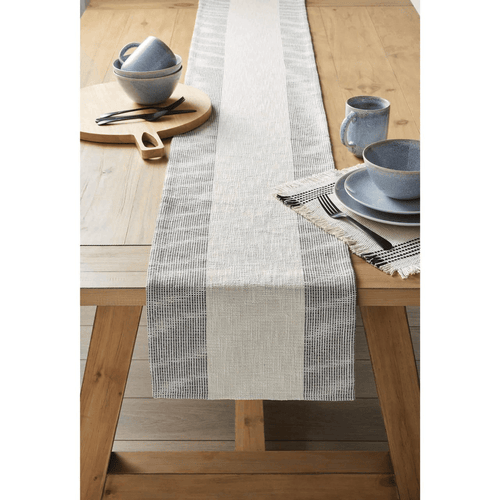 Better Homes and Gardens Jett Stripe Cotton Woven Table Runner - Black and White - 14" x 90" EasyOptionXY LLC