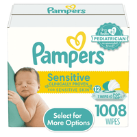 Pampers Sensitive Baby Wipes 12X Flip-Top Packs 1008 Wipes (Select for More Options) EasyOptionXY LLC