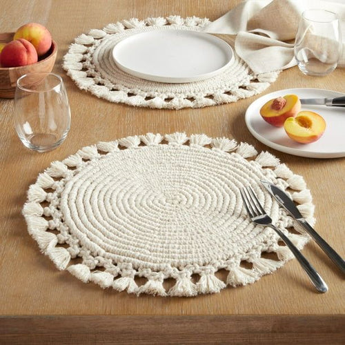Better Homes & Garden Lauren Placemat, Natural, 16" Round, 1 Piece EasyOptionXY LLC