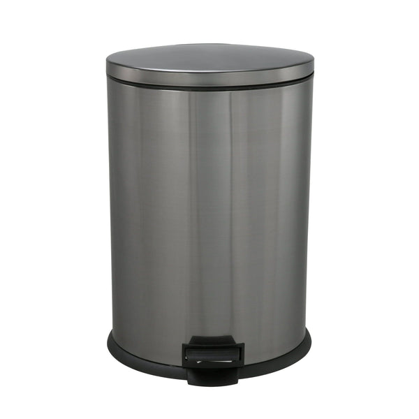 Better Homes & Gardens 10.5 Gallon Trash Can, Oval Kitchen Trash Can, Black Stainless Steel EasyOptionXY LLC