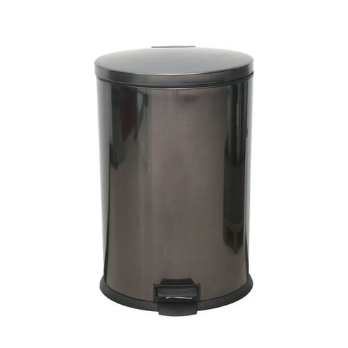 Better Homes & Gardens 10.5 Gallon Trash Can, Oval Kitchen Trash Can, Black Stainless Steel EasyOptionXY LLC