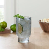 Better Homes & Gardens 17oz Pedestal Smoke Drinking Glass Tumbler EasyOptionXY LLC