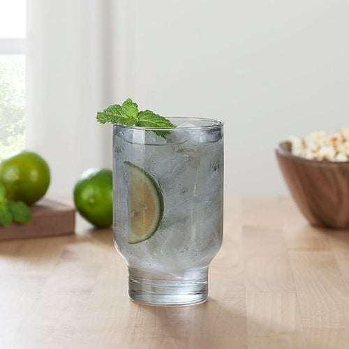 Better Homes & Gardens 17oz Pedestal Smoke Drinking Glass Tumbler EasyOptionXY LLC