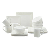 Better Homes & Gardens 16-Piece Farmhouse Square Dinnerware Set EasyOptionXY LLC