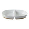 Better Homes & Gardens Abbott Exposed Clay Stoneware Divided Serving Tray, White Speckled, Oval EasyOptionXY LLC
