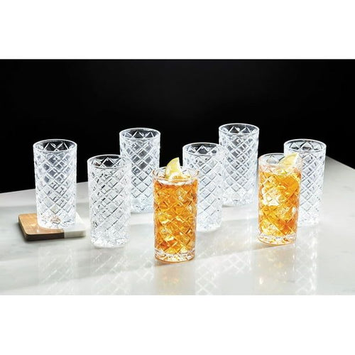 Better Homes & Gardens Diamond Cut Tumbler Drinking Glass, 8 Pack EasyOptionXY LLC