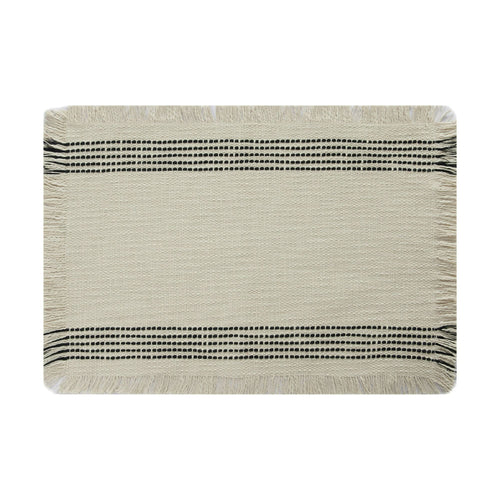 Better Homes and Gardens Jett Stripe Woven Placemat - Black and White - 14" x 20" EasyOptionXY LLC