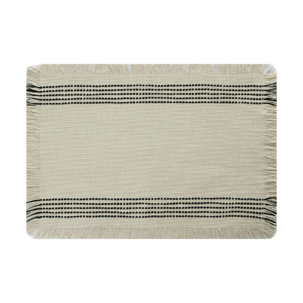 Better Homes and Gardens Jett Stripe Woven Placemat - Black and White - 14" x 20" EasyOptionXY LLC