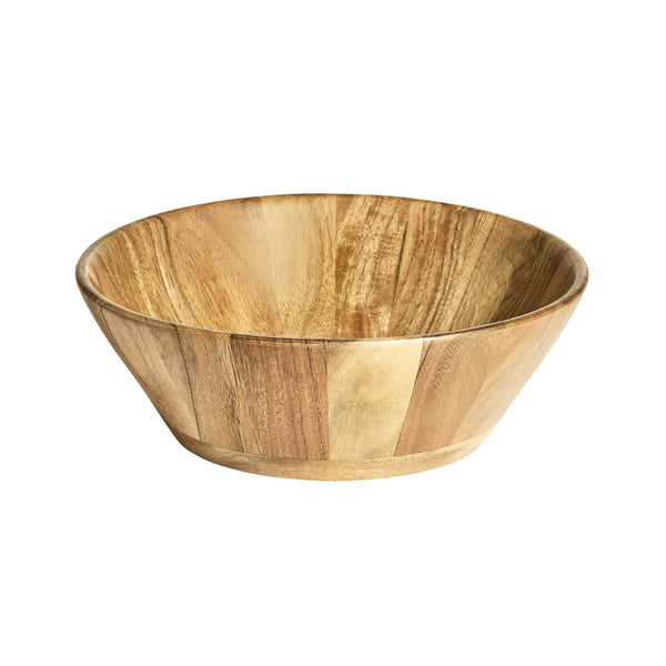 Better Homes & Gardens- Acacia Wood Large Angled Bowl, Natural Finish EasyOptionXY LLC
