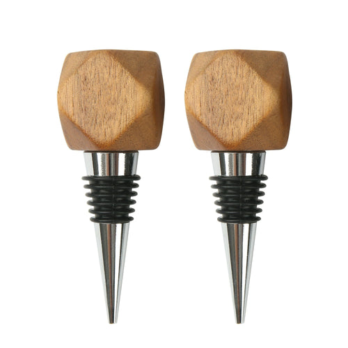 Better Homes & Gardens Elegant Wine Bottle Stopper Aluminum and Wood, Brown and Silver 3.93" EasyOptionXY LLC