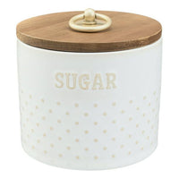 Better Homes & Gardens Farmhouse 4-Piece Dotted Sugar Cannister, Creamer, and Salt and Pepper Shaker Set in White EasyOptionXY LLC