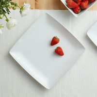 Better Homes & Gardens Loden Porcelain Square-Shaped Dinner Plate, White EasyOptionXY LLC