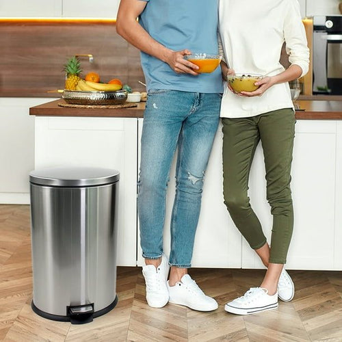 Better Homes & Gardens 10.5 Gallon Trash Can, Oval Kitchen Step Trash Can, Stainless Steel EasyOptionXY LLC