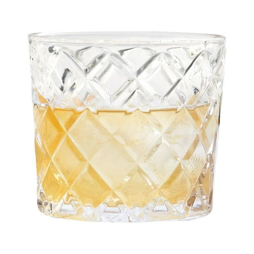 Better Homes & Gardens Clear Diamond-Cut Glass Old Fashioned Whiskey Glass Tumbler, 4 Pack EasyOptionXY LLC