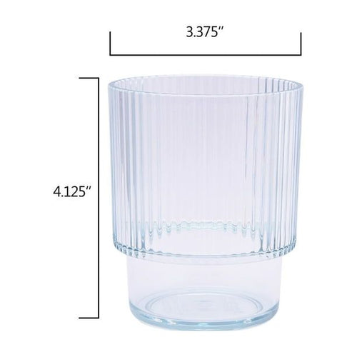 Better Homes & Gardens 14-Ounce Tritan Short Ribbed Tumbler, Clear EasyOptionXY LLC