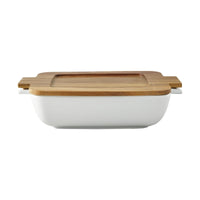 Better Homes & Gardens Ceramic Oven to Table Serveware Dish with Acacia Lid, 13.39 x 9.06 x 3.39 in EasyOptionXY LLC