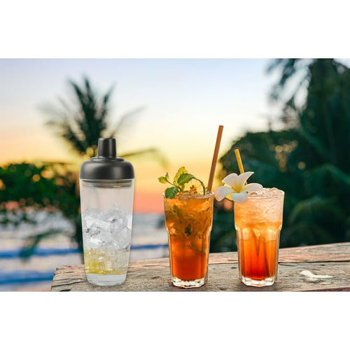 Better Homes & Gardens 23oz Stainless Steel and Glass Clear Cocktail Shaker EasyOptionXY LLC