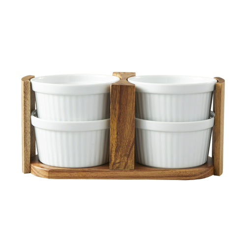 Better Homes & Gardens Acacia Wood Ramekin Caddy Set, 1.12 pounds EasyOptionXY LLC
