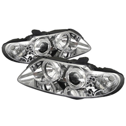 Spyder Pontiac GTO 04-06 Projector Headlights LED Halo LED Chrome High H1 Low H1 PRO-YD-PGTO04-HL-C OffRoadUSA.com