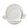 Better Homes & Gardens Gold Frost 12 Piece Stoneware Dinnerware Set EasyOptionXY LLC