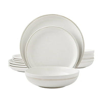 Better Homes & Gardens Gold Frost 12 Piece Stoneware Dinnerware Set EasyOptionXY LLC