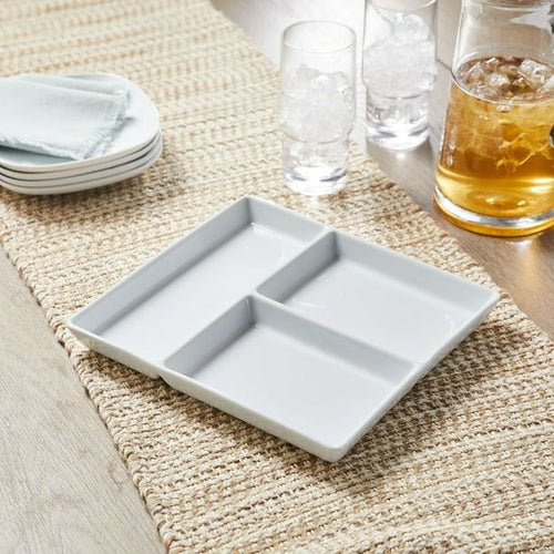 Better Homes & Gardens White Porcelain Rectangular Divided Tray, 9 x 10 EasyOptionXY LLC